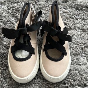 Taupe and Black Sneakers